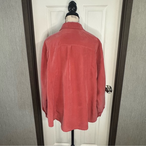 Roz & Ali Coral Button-Up Shirt - Picture 5 of 11